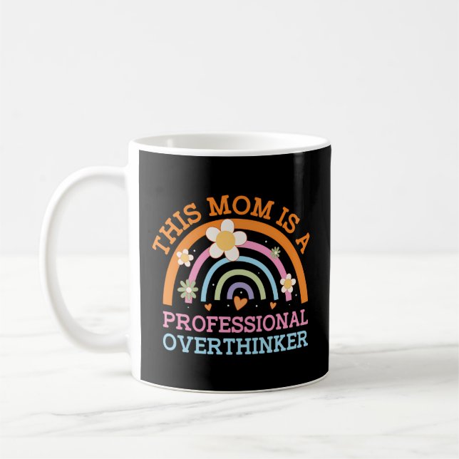 Professional Overthinker Mum Hobby Mother Pastime Coffee Mug (Left)