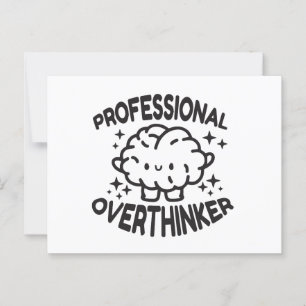 Professional overthinker postcard