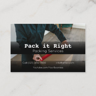 Professional Packing Shipping Moving Services Business Card