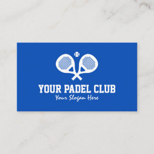 Professional padel tennis business card template