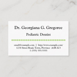 Professional Paediatrics Dentist Business Card