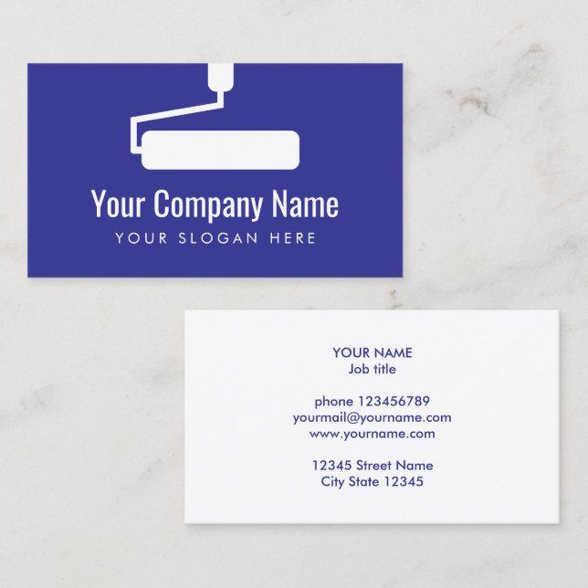 Professional paint services business card template (Front/Back)