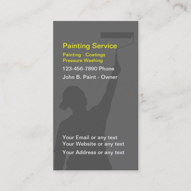 Professional Painter Business Cards (Front)