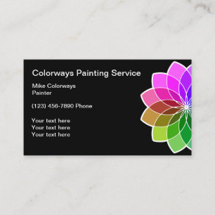 Professional Painter Colourful Design Business Card