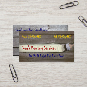 Professional Painter Contractor Business Card