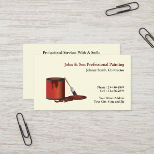 Professional Painter Contractor Business Card