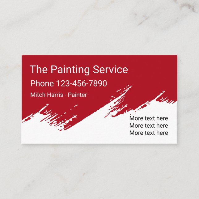 Professional Painter Design Business Card (Front)