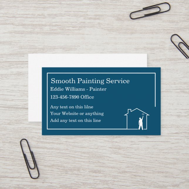 Professional Painter Modern Business Cards (Front/Back In Situ)