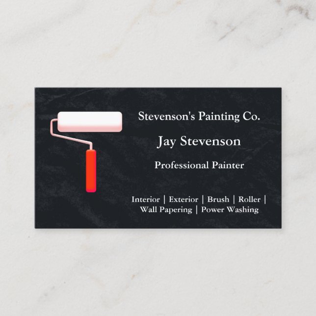 Professional Painter Paint Roller Business Card (Front)