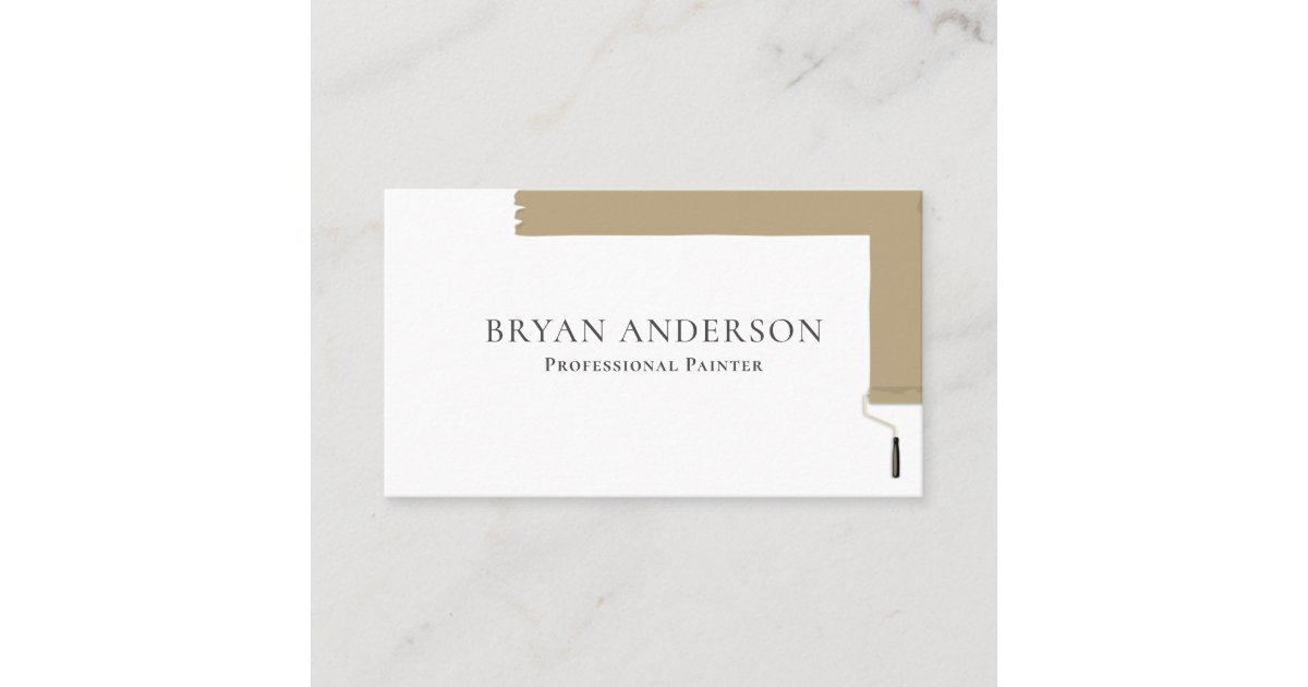 Professional Painter - Paint Roller Business Card | Zazzle.co.uk