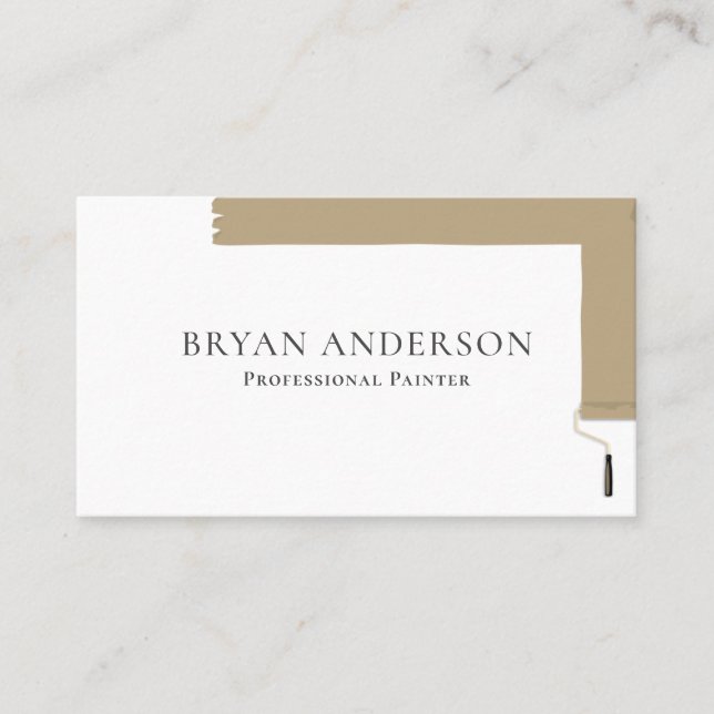 Professional Painter - Paint Roller Business Card (Front)