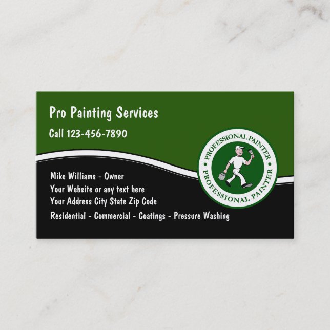 Professional Painter Service Business Card (Front)