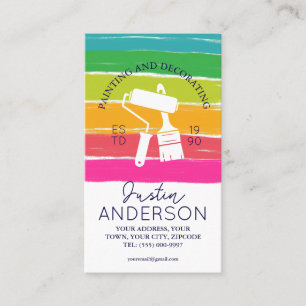 Professional Painting and Decorating handyman Business Card