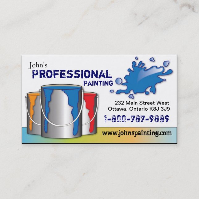 Professional Painting Business Card (Front)