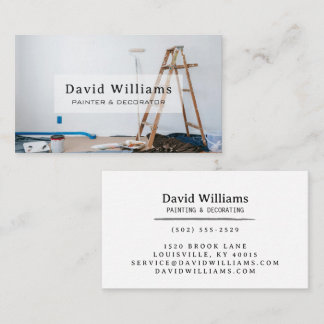 Professional Painting Equipment Painter Decorator Business Card