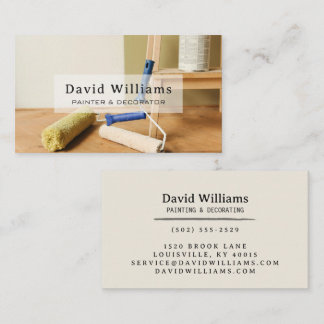 Professional Painting Equipment Painter Decorator Business Card