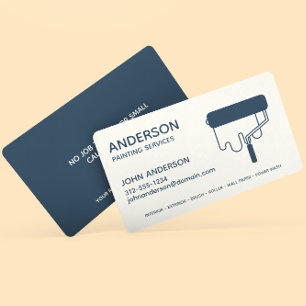 Professional Painting Indigo Blue Custom Business Card