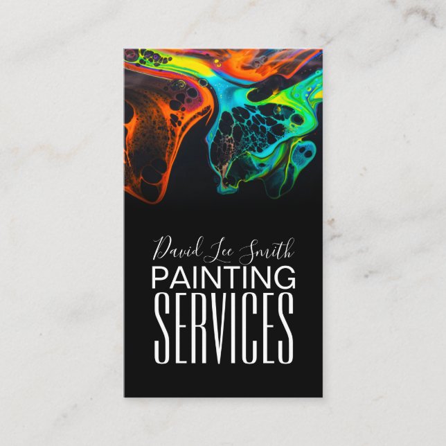 Professional Painting Service Business Card (Front)