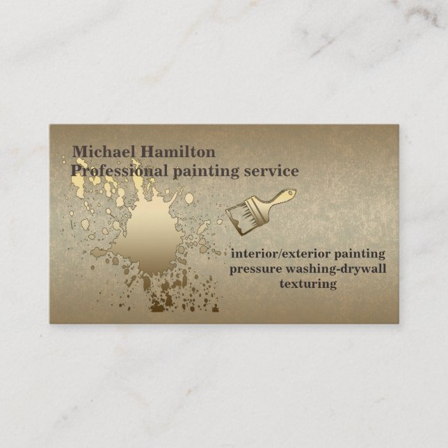 Professional painting service business card (Front)