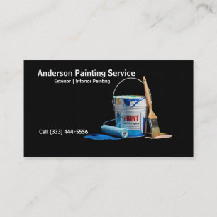 Professional Painting Service elegant paint bucket Business Card