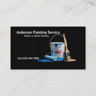Professional Painting Service elegant paint bucket Business Card