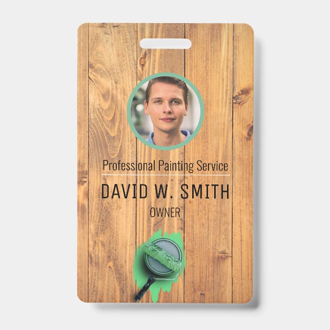 Professional Painting Service ID Badge (Front)