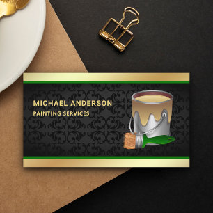 Professional Painting Service Paint Brush Painter Business Card