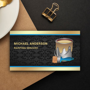 Professional Painting Service Paint Brush Painter Business Card