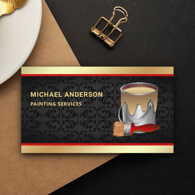 Professional Painting Service Paint Brush Painter Business Card (Creator Uploaded)