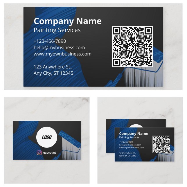 Professional Painting Services Business Card (Professional Painting Services Business Cards)