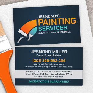 Professional Painting Services - House Painter Bus Business Card