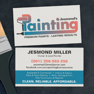 Professional Painting Services - House Painter Bus Business Card