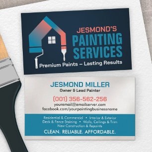 Professional Painting Services - House Painter Business Card