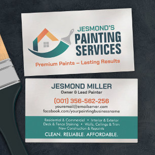 Professional Painting Services - House Painter Business Card