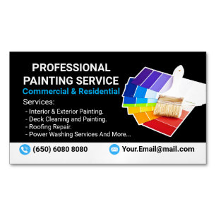 Professional Painting Services House Painter Magnetic Business Card