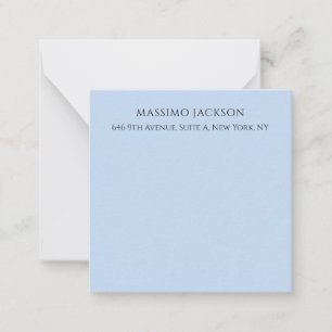 Professional pale blue modern minimalist name card