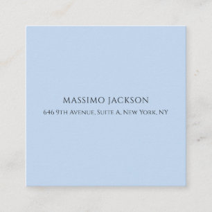 Professional pale blue modern minimalist name enclosure card