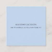 Professional pale blue modern minimalist name