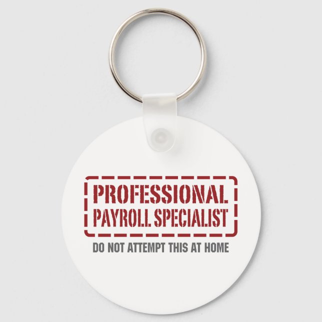Professional Payroll Specialist Key Ring (Front)