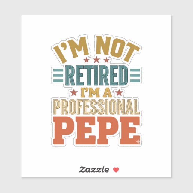 Professional Pepe Retirement Vintage Typography Sh (Sheet)
