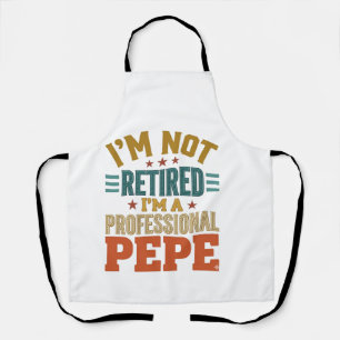 Professional Pepe Retirement Vintage Typography Sh Apron