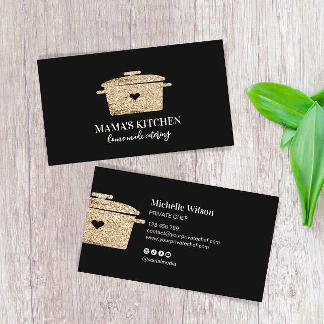 Professional Personal Chef Catering Restaurant Business Card (Creator Uploaded)