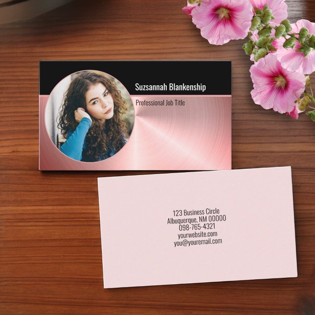 Professional Personal Security Custom Oval Photo Business Card (front and back professional  photo business card)