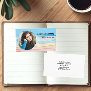 Professional Personal Security Custom Round Photo Business Card