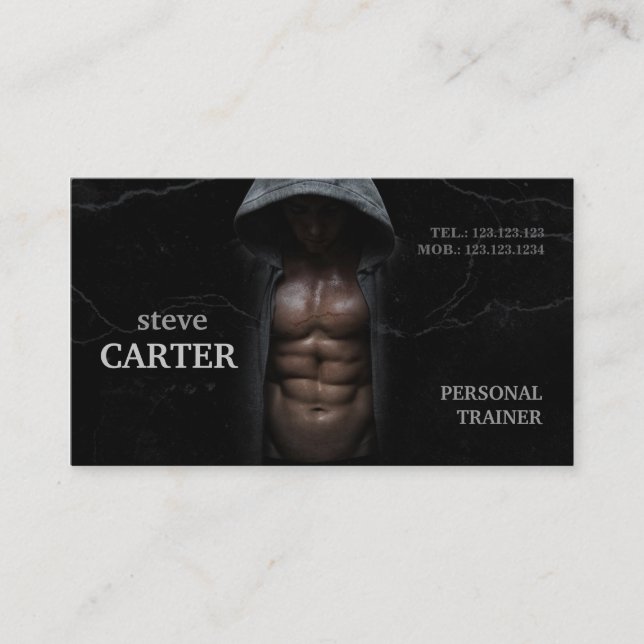 Professional Personal Trainer Bodybuilder Card (Front)