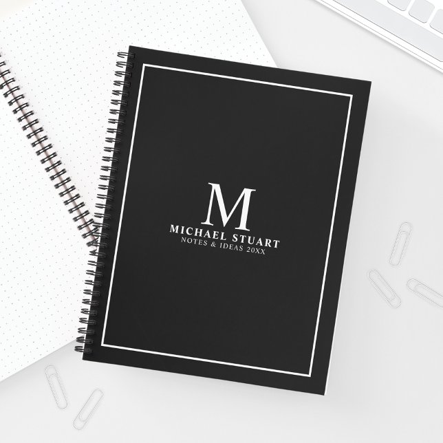Professional Personalised Monogram and Name Notebook (Creator Uploaded)