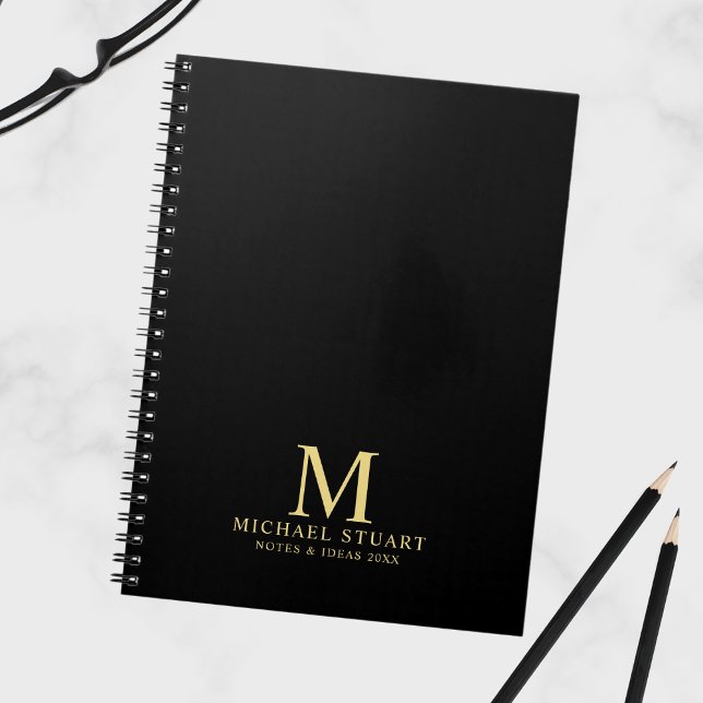 Professional personalised monogram and name notebook (Creator Uploaded)