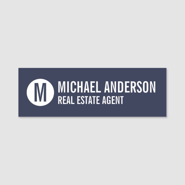 Professional Personalised Monogram and Name Tag (Front)