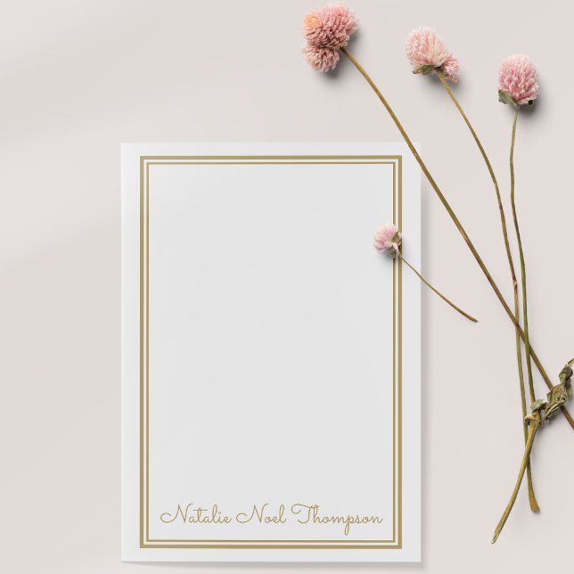 Professional Personalised Monogram Name Gold Large Post-it Notes (Creator Uploaded)