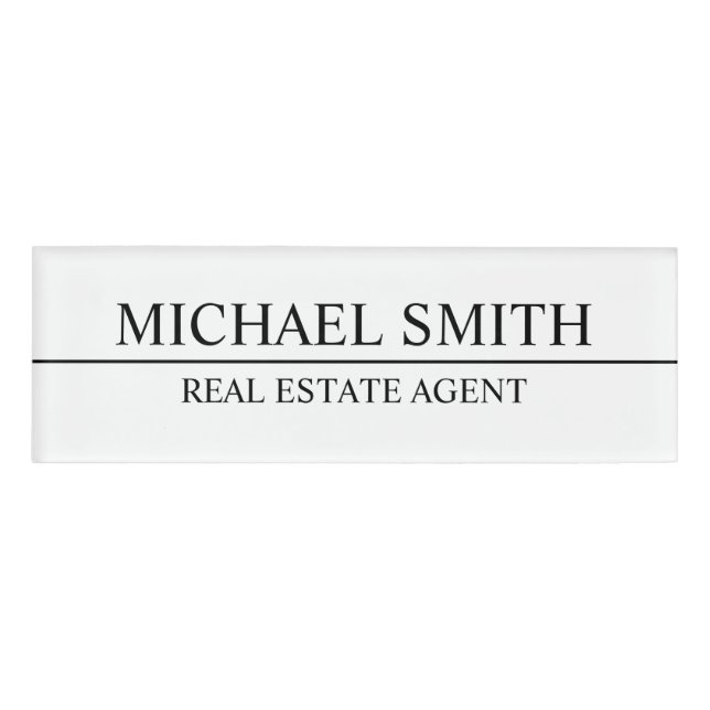 Professional Personalised  Name Tag (Front)